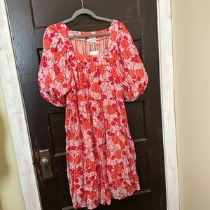 NWT Lena & Lou pink/orange floral dress